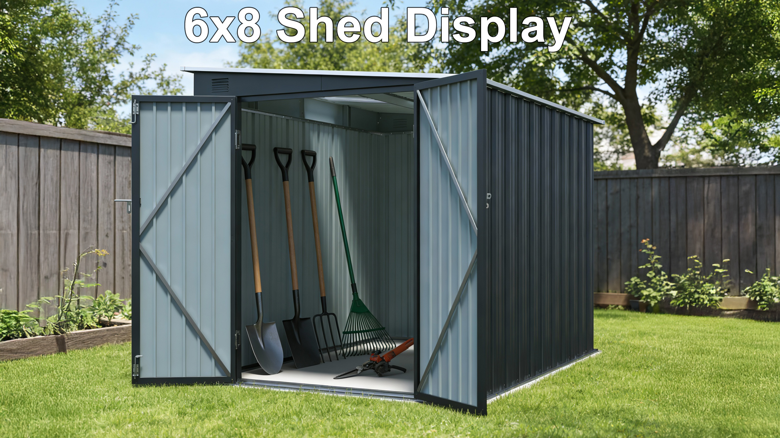 Amazon.com : Jaxenor 6x8 FT Metal Shed with Skylight, Lean to